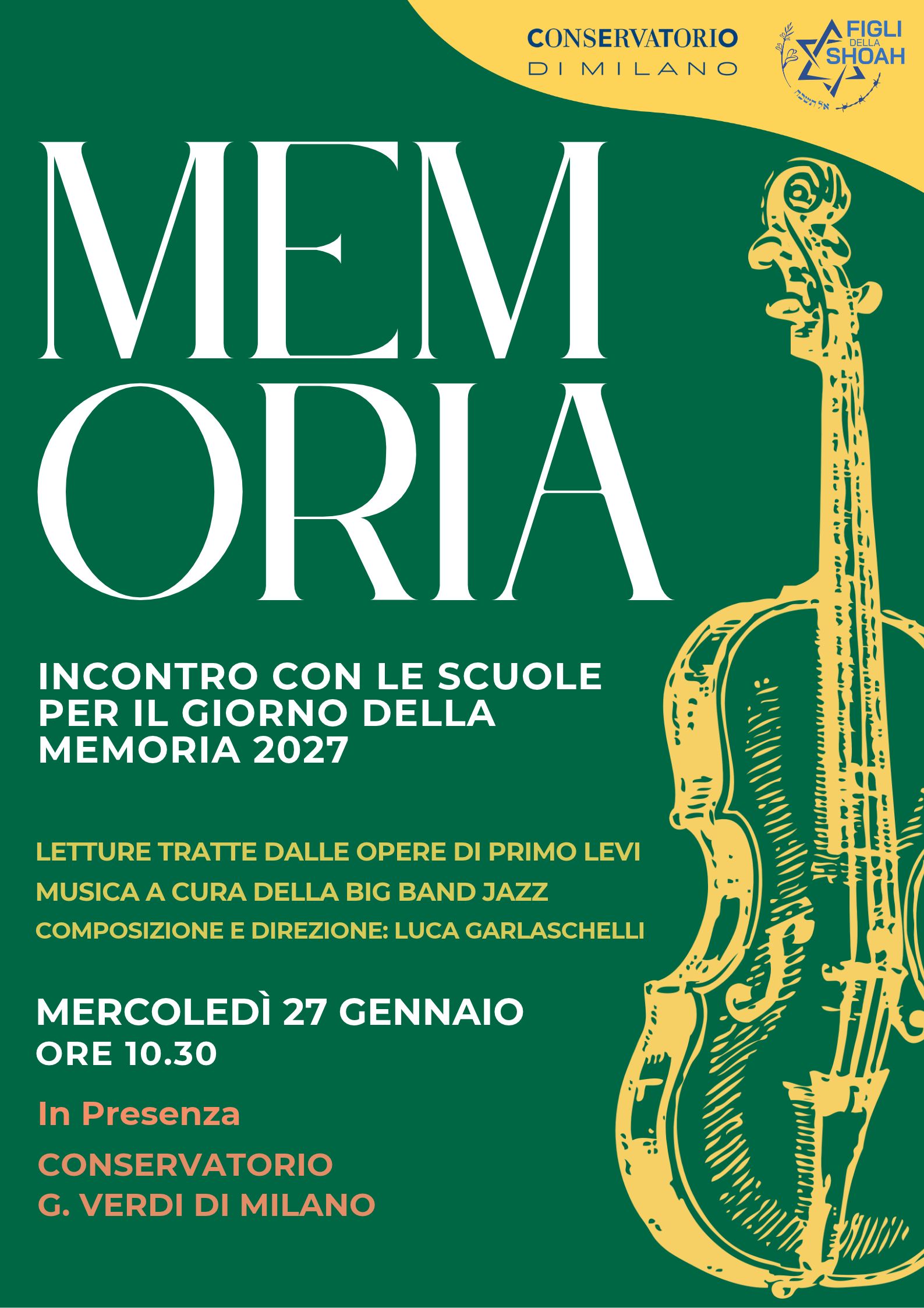 Giorno della Memoria 2027 - Incontro per le scuole